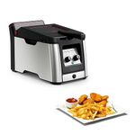 Tefal Clear Duo 3.5L Fryer, Less Smoke and Odor, XL Anti-Fog Viewing Window, Dishwasher Safe Parts, Adjustable Temperature, 30 Minute Timer, Safe, Large Capacity, FR600D10