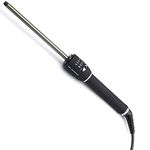 Mr. Barber Magical Curl Style Wand - 9mm Ceramic Infused Barrel, Hair Curling Tong - Black Hair Curler