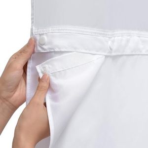 Conbo Mio 3 Pack Hotel Fabric Snap in Shower Curtain Liner Replacement Removable Water Repellent Liner for Bathroom Shower Curtain Liner 107W X 54H(3 Pack,107Wx54H (for 108(W) x74(H) Shower Curtain))