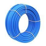 MDPE Pipe Mains Water Supply Medium Density Polyethylene, Blue, Plastic Water Pipe Underground Agriculture Polytunnel Tube Water Hose (20mm, 25M)