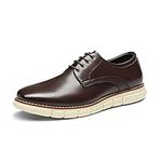 Bruno Marc Men's Crossflex Neat Polish Dress Sneakers Casual Oxford Formal Shoes,Size 7,Dark/Brown,GRANDPLAIN