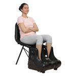 JSB HF04 Corded Electric Foot Calf & Leg Massager Machine for Pain Relief Improving Blood Circulation with Roller, Kneading, Vibration and Heat (AC, Black)