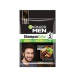 Garnier Men, Liquid Hair Colour, 100% Grey Coverage, Shampoo Color, 3 Brown Black, 10ml+10ml