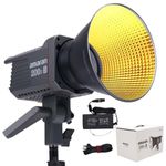 Aputure Amaran 200X-S COB LED Video Light, Bicolor 2700K-6500K, 250W, 51600Lux @ 1M, App Control, 9 Pre-Programmed Lighting Effects, Ultra-Silent Fan for Studio & Film Production