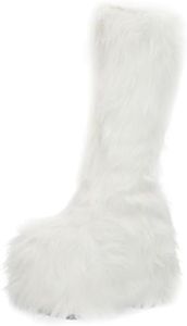Ellie Shoes Women's 500-fuzz Chelsea Boot, White, 8 US/8 M US