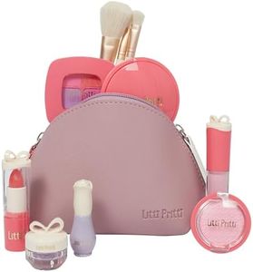 Litti Pritti Pretend Makeup Purse for Girls | 11 Piece Set | Play Makeup Kit | Cosmetic Case w/Accessories | Toddler Toy | Fake Makeup for Toddlers | Girl Toys 3-5 Years Old | Gifts for Girls 3+