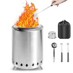 Brillistep Smokeless Tabletop Fire Pit, Stainless Steel Portable Table Top Fire Pit For Camping, Outdoor, Indoor, Garden, Birthday/Housewarming Gift