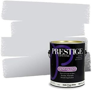 PRESTIGE Paints Exterior Paint and Primer In One, 1-Gallon, Semi-Gloss, Comparable Match of Behr* Gray Shimmer*