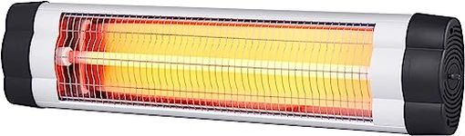 MYLEK Patio Heater Wall Mounted 2000W - Electric Outdoor Unit - Waterproof IP34 - Thermostat - Outside Rustproof - Fast Heat-up, Gardens, Cafes, Pubs, Restaurants 2KW