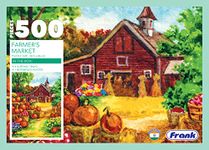 Frank Farmer's Market Jigsaw Puzzle (500 Pieces) for Adults and Kid Above 10+ Years- Fun & Challenging Brain Booster Games - for Focus and Memory - 33925