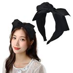 Big Bowknot Headband Bow Headbands for Women Head Bands with Bow Hair Band Black Bow Knot Headband for Women Girls Bows Headbands Bowknot Hair Hoop Bow Hairband Hair Accessories