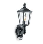 Steinel Outdoor Wall Light L 15 S black- 180° Motion Sensor, 10 m Reach,max. 60 W, Classic Design, for Entrance and Fronts