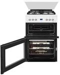 Beko EDG507W 50cm Double Oven Gas Cooker with Gas Hob, White (Pack Of 1)
