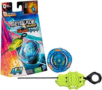 Beyblade Burst QuadStrike Whirl Knight K8 Spinning Top Starter Pack, Stamina/Attack Type Battling Game with Launcher, Kids Toy Set