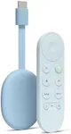 Chromecast with Google TV (4K)- Streaming Stick Entertainment on Your TV with Voice Search - Watch Movies, Shows, and Live TV in 4K HDR - Sky Blue with Accessories