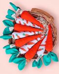 MY EDEN Carrot Toy | Decorative Item | Rabbit Play Toy | Cute Designer Carrot | Basket not Included | 2 Piece Set || for Rabbit, Hamster, Guinea Pig |