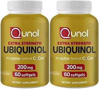 Qunol Ubiquinol 200mg, Powerful Antioxidant for Heart and Vascular Health, Essential for Energy Production, Natural Supplement Active Form of CoQ10, 60 Count Twin Pack