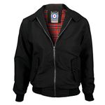 Location Tartan Lining Harrington Jacket (Black, XL 46-48)