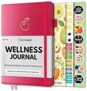 Life & Apples Wellness Planner - Food Journal and Fitness Diary with Daily Gratitude and Meal Planner for Healthy Living and Self-Care - Track Weight Loss Diet and Health Goals - Undated, Berry