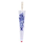 Paper Umbrellas, Women Handmade Oiled Paper Umbrella Windproof Chinese Art Classical Dance Oriental Umbrella Parasol with Bamboo Handle for Asian Theme Decoration, Dancing, Wedding(Blue/Pink).(蓝色中国风)