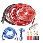 4 Gauge 2800W Amplifier Installation Kit Car Stereo Subwoofer Amplifier Speaker Mounting Wire Kit Car Stereo Wiring Kit Audio Amplifier Cable Wiring Kit Car Complete Amplifier with Fuse