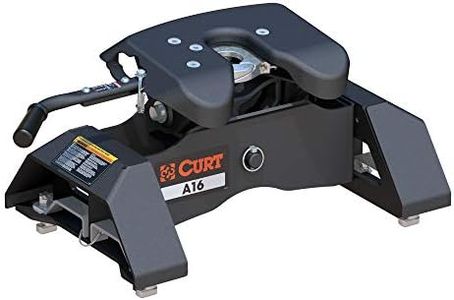 CURT 16091 A16 5th Wheel Hitch, 16,000 lbs, Select Chevrolet Silverado, GMC Sierra 2500, 3500 HD, 8-Foot Bed Puck System