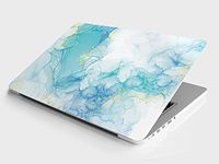 DWELLSINDIA Marble Skin/Sticker for Laptops Upto 15.6 Inch Suitable for HP, Lenovo, Dell, Acer, Asus (HD Quality, Aqua)