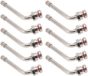 Camrusic Truck Tire Valve Stems, TR545D 60 Degree Valve Stem Extension Adaptor Compatible with Alcoa 22.5in 24.5in Aluminum Wheels (Pack of 10)