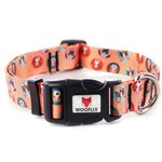 WOOFLIX Reflective Dog Collar for Training and Walks|Adjustable Nylon Training Collar with Tactical Buckle and D-Ring for Medium and Large Dogs (Dogo Orange, Large, 60 cm, 2.5 cm)