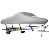 17-19FT-96in Boat Cover, 900D Waterproof & UV Resistant Heavy Duty Boat Covers with Reinforced Straps, Fits V-Hull, Runabout, Tri-Hull, Pro-Style Bass Boats