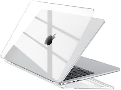 EooCoo Case Compatible with MacBook Air 13 inch M4 2026 2025-2022 M3 M2 A3240 A3113 A2681, Crystal Hard Shell Scratch Resistant Protective Cover Compatible for MacBook Air 13.6 inch Case, Clear