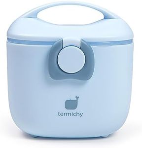 Termichy Baby Formula Dispenser, Portable Milk Powder Dispenser Container with Carry Handle and Scoop for Travel Outdoor Activities with Baby Infant, 8.8OZ, 0.55LB, 250g (Light Blue)