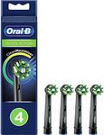 Oral-B Crossaction Electric Toothbrush Replacement Brush Head Refills, Black, 4 Count (Pack of 1)