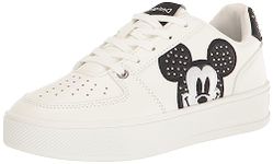 Desigual Fancy Mickey Mouse Studs Low Top Platform Sneakers 23SSKP04 1002 White