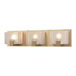 Elk Lighting 11972/3 Ridgecrest - Three Light Bath Vanity, Satin Brass Finish with Frosted Cast Glass