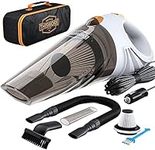 ThisWorx Car Vacuum Cleaner - Small 12V High Power Handheld Portable Car Vacuum w/Accessories, 16 Ft Cord & Bag - Car Gifts for Men Who Have Everything - Detailing Kit Essentials for Travel