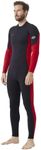 Hevto Wetsuits Men 3/2mm Neoprene Adult Long Sleeve Fullsuit Scuba Diving Wet Suit in Cold Water for Surfing Swimming Paddleboard (Men1-Red, XS)