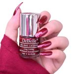 DeBelle Gel Nail Polish Antares (Deep Maroon Pearl Finish Nail Paint)|Non UV - Gel Finish |Chip Resistant | Seaweed Enriched Formula| Long Lasting|Cruelty and Toxic Free| 8ml