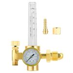 weyleity Argon/CO2 Mig Tig Flow Meter Gas Regulator for Welding | 0-3500PSI Pressure Gauge, Full Copper Build Gas Welder Welding Regulator, CGA580 Inlet