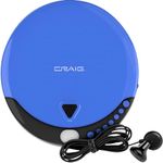 Craig Electronics Personal CD Player with Headphones, Blue (CD2808-BL)