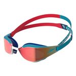 Speedo Junior Fastskin Hyper Elite Swimming Goggles Anti-Fog | Anti-Leak | Competive Racing Goggles | Racing and Training | Anti Fog, Flame Red/Bolt/Smoke/Shadow, One Size