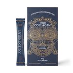 Ancient + Brave Wild Collagen Powder Sachets 15 x 5g - Pure Hydrolyzed Marine Collagen Peptides Supplement (Fish) - Collagen Powder for Women - High Protein - Beauty, Skin - Halal & Kosher Certified