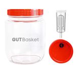 Gutbasket Fermenter 1 L- Glass Fermentation Jar with Airlock and Lid | Ideal for Making Small Batches of Fermented Beverage at Home