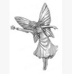 Gift Boxed Pewter Flower Fairy Badge pin or Brooch Gift for Scarf, Tie, Hat, Coat or Bag