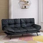 Hcore Convertible Futon Sofa Bed,Bl