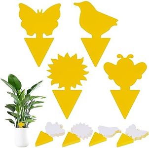 40 Pieces Anti Moucheron Plante, Pièges à Insectes/Mouche Cuisine Double Face Autocollants Colle, Attrape Interieur, pour Jardin Fleur Fruits