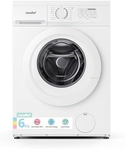COMFEE' Freestanding Washing Machine,6KG Load,Heat Wash 90℃,Quick Wash,15 Washing Programs,White-CFE10EW60/W