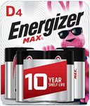 Energizer MAX D Batteries (4 Pack),