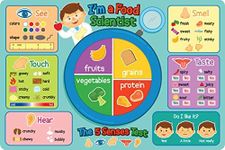 Food Scientist Educational Disposable Placemats for Baby, Toddler and Kids - Neat and Clean Table Mat - Sticky Table Topper