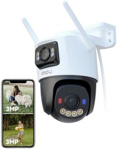 Imou 3MP+3MP 1296p Dual Lens CCTV Camera Home Outdoor, Pan-Tilt Wi-Fi Camera, AI Human and Vehicle Detection, Smart Color Night Vision, Red-Blue Warning Light, Two Way Talk, Privacy Mode,Weatherproof